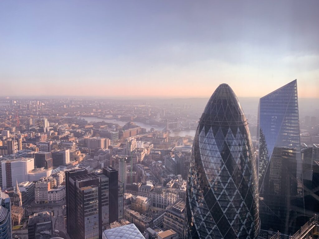 London skyline representing international business development and market entry strategy