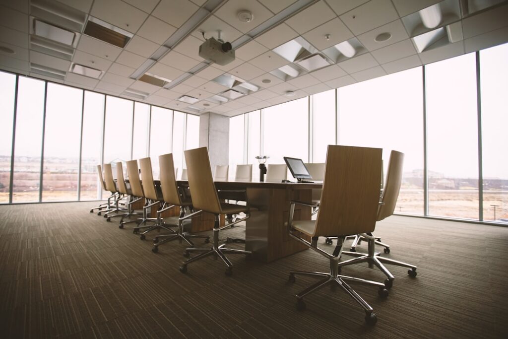 Executive boardroom representing strategic advisory and business decision making